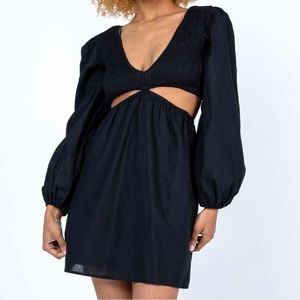 Princess Polly Cut out black mini dress